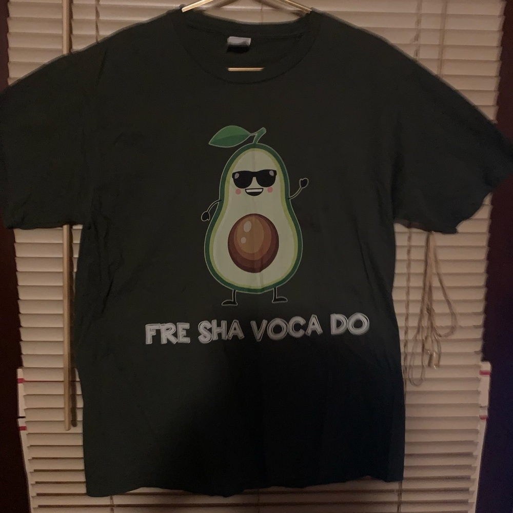 Funny avocado T-shirt Graphic port & company sz Large - Picture 3 of 6